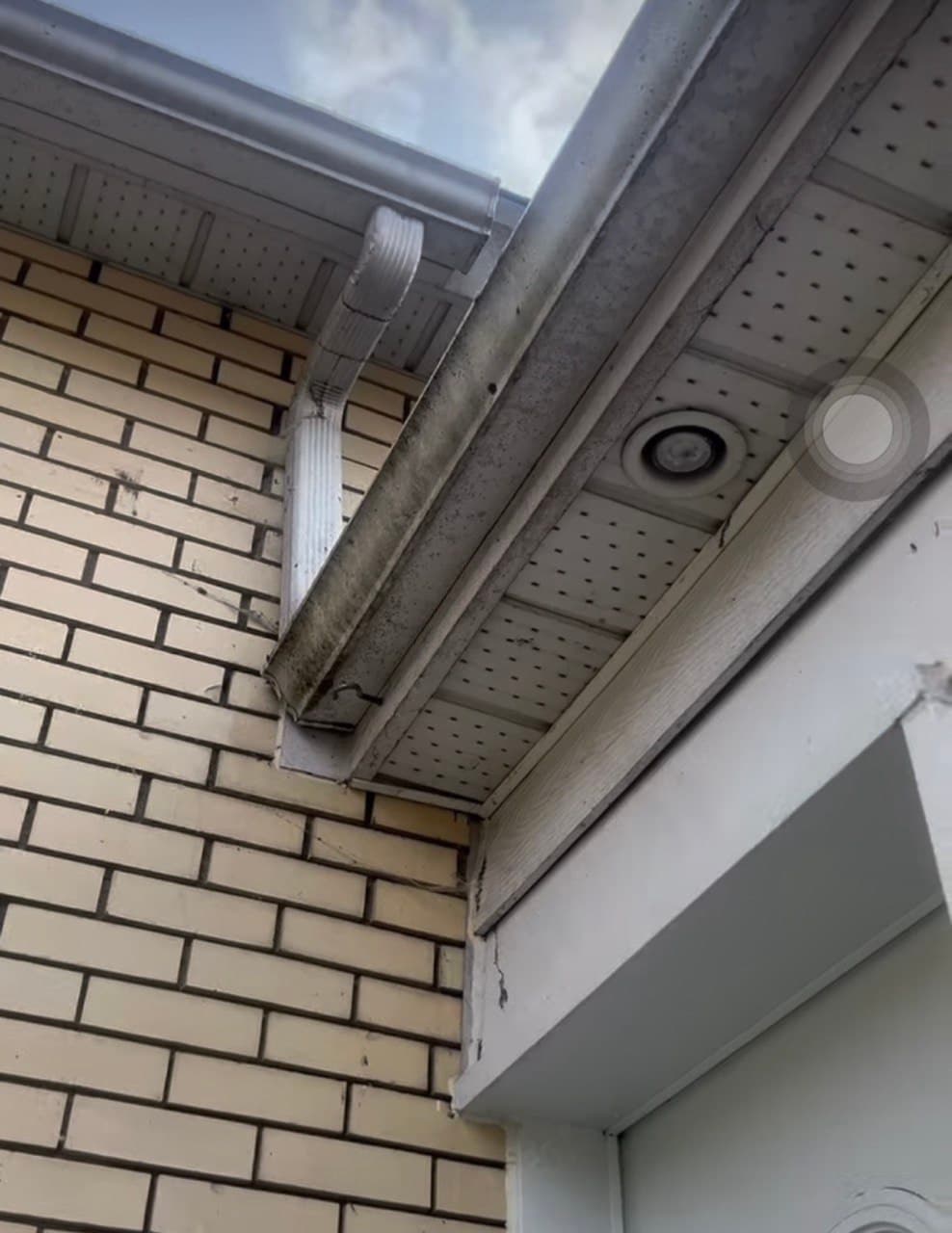 Gutter cleaning — before cleaning